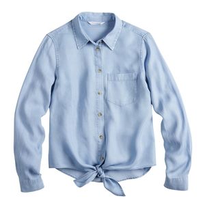 NWT Popsugar tie front shirt. Size L